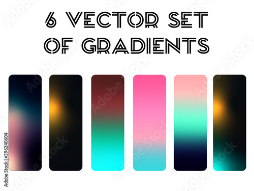 6 vector set of gradients photo