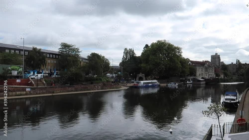 River Medway, Kent, England on an overcast day. River Medway, Kent, England on an overcast day.