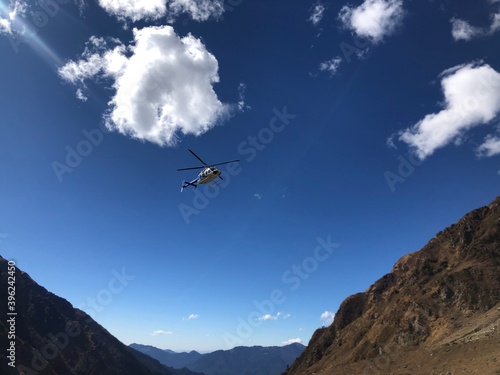 Sky transportation in the mountains