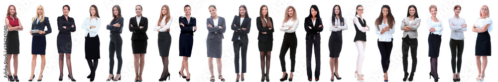 collage of successful modern businesswoman. isolated on white collage of successful modern businesswoman. isolated on white