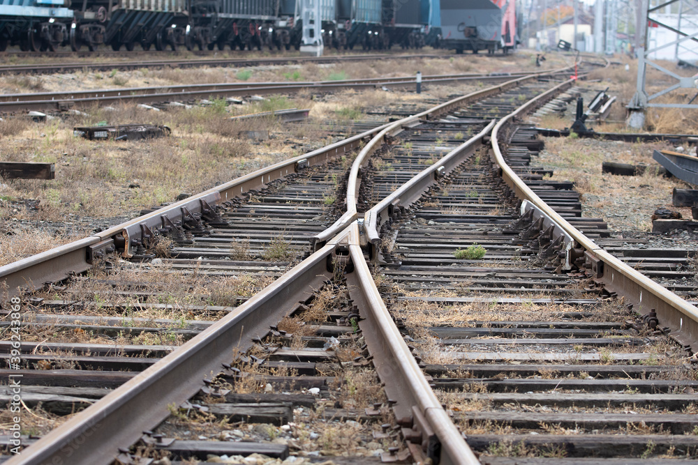 Fototapeta premium An old railway stretching away into the distance
