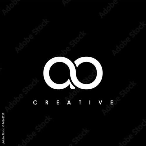 AO Letter Initial Logo Design Template Vector Illustration photo