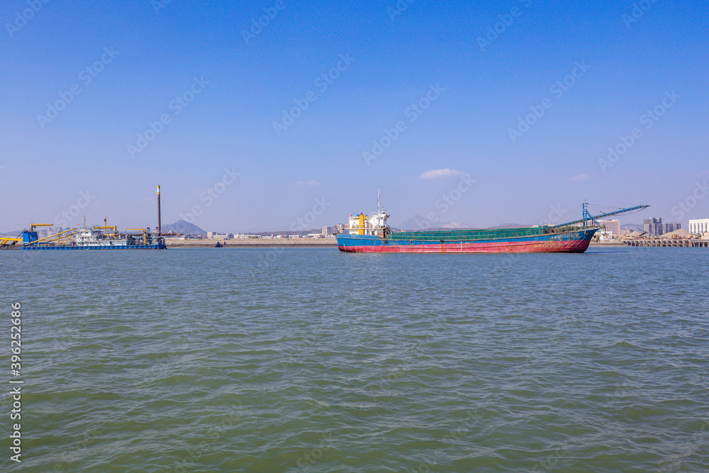Cargo ship on the sea of southern China