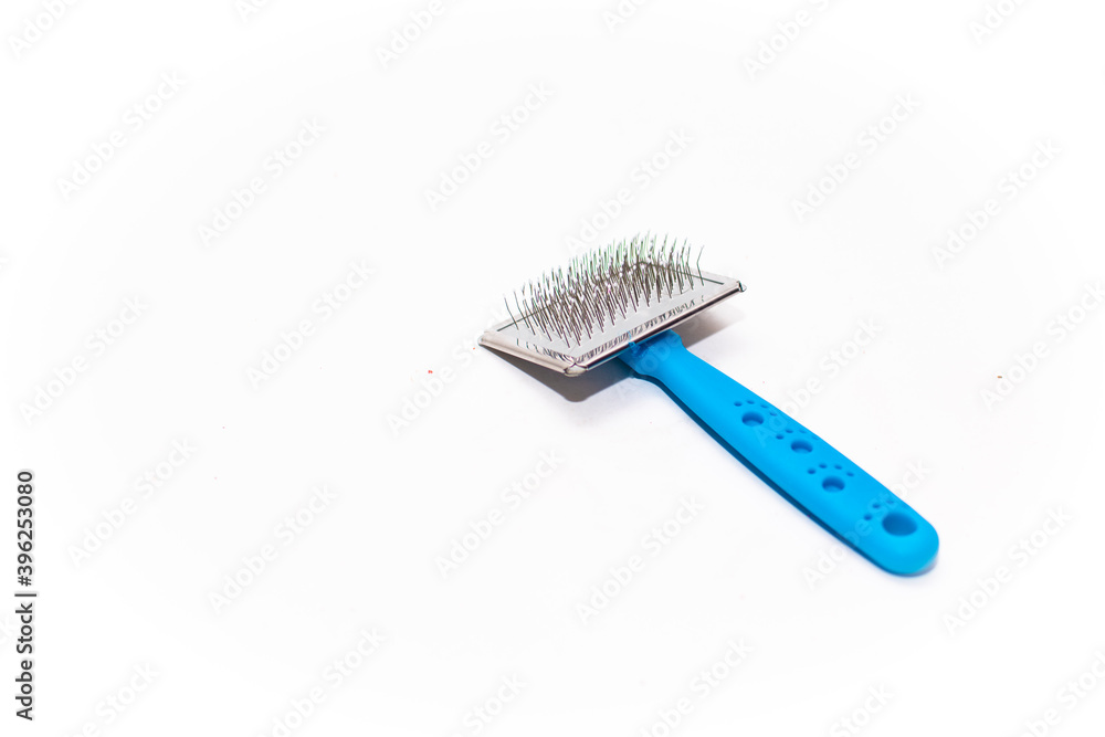 animal hairbrush on a white background animal hairbrush on a white background