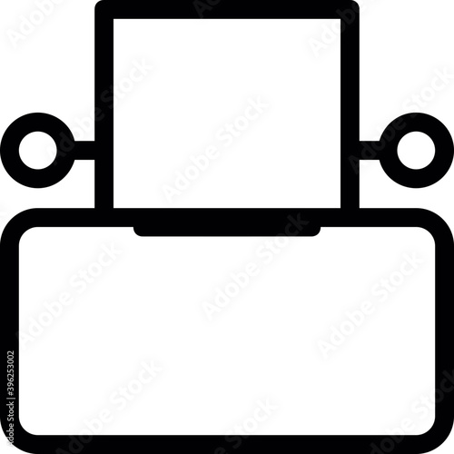 
Typewriter Flat Vector Icon 
