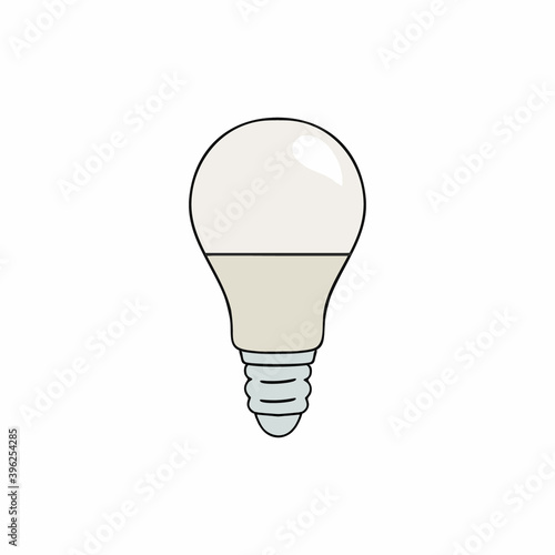 White led light bulb. Energy saving and reasonable consumption.