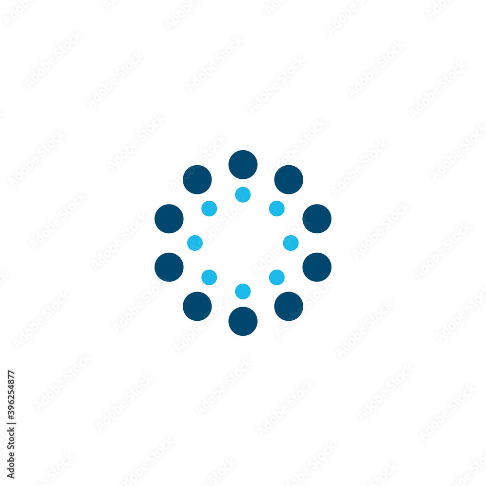 Balance dots loading concept elements icon logo. Stock vector illustration isolated on white background. Balance dots loading concept elements icon logo. Stock vector illustration isolated on white background.