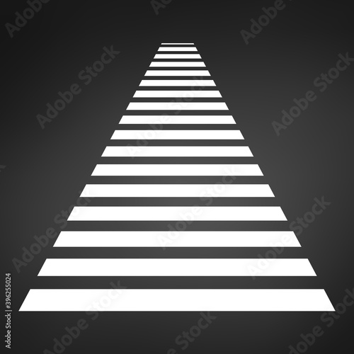 crosswalk icon  road sign  stripes. Stock vector illustration isolated on white background.