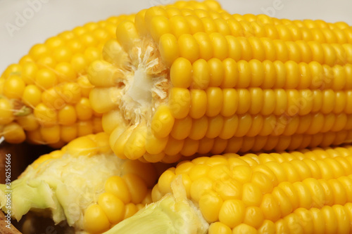 Cooked corn,  healthy vegan snack