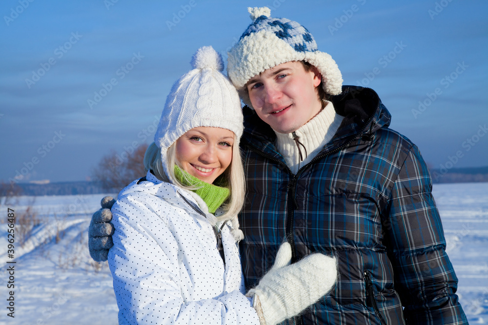 Couple in Winter time Couple in Winter time
