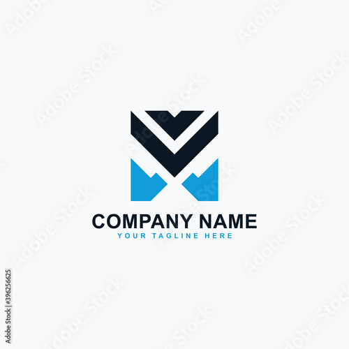 Free Download Letter M and cross logo design vector. Monogram M logo symbol. - GFXLoad