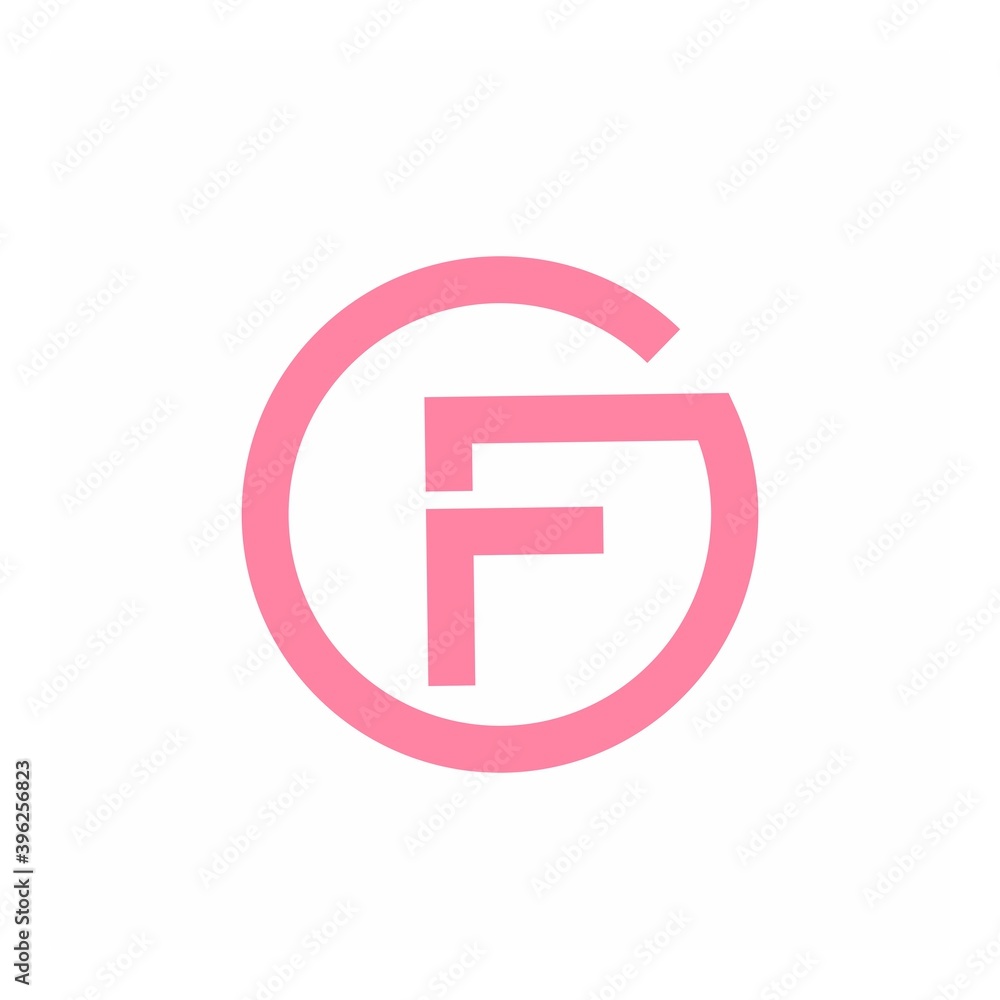 GF, FG, OGF, GFO, OF initials geometric logo and vector icon GF, FG, OGF, GFO, OF initials geometric logo and vector icon