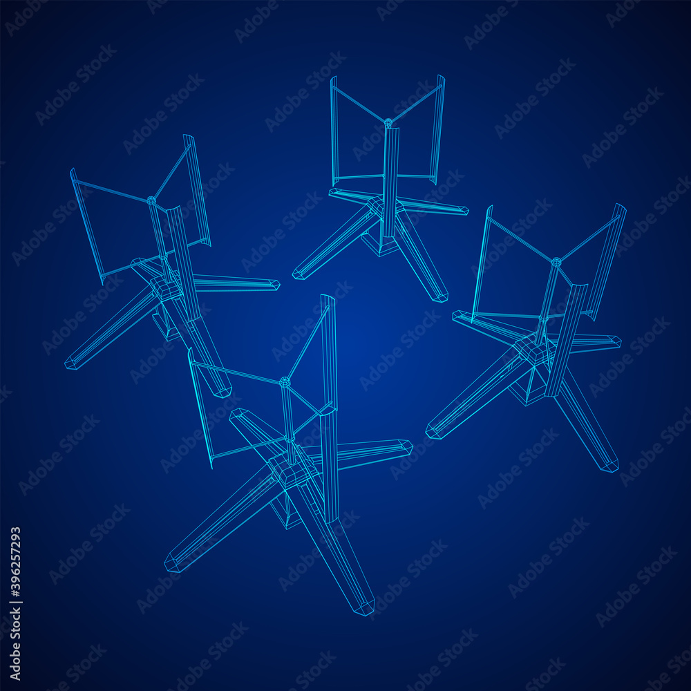 Darrieus wind turbine. Windmill generator Darrieus wind turbine. Windmill generator