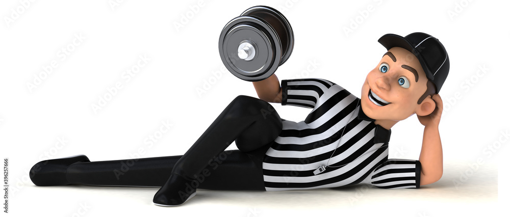 Fun 3D Illustration of an american Referee Fun 3D Illustration of an american Referee