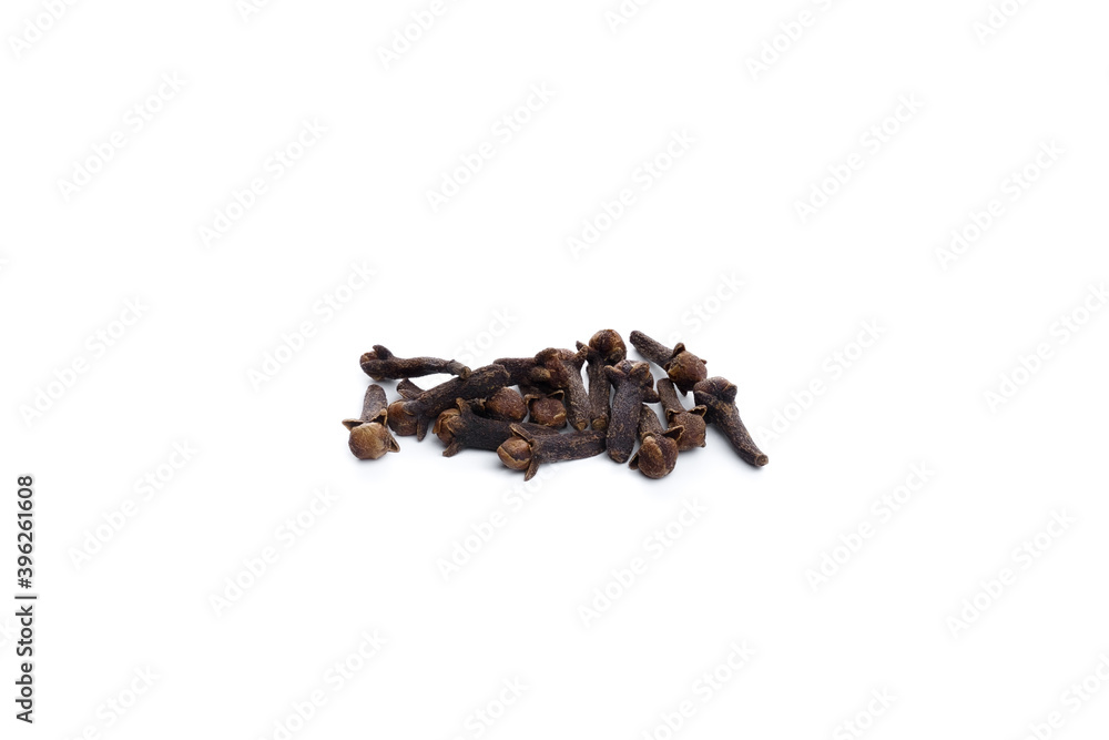 Heap of clove on a white background Heap of clove on a white background