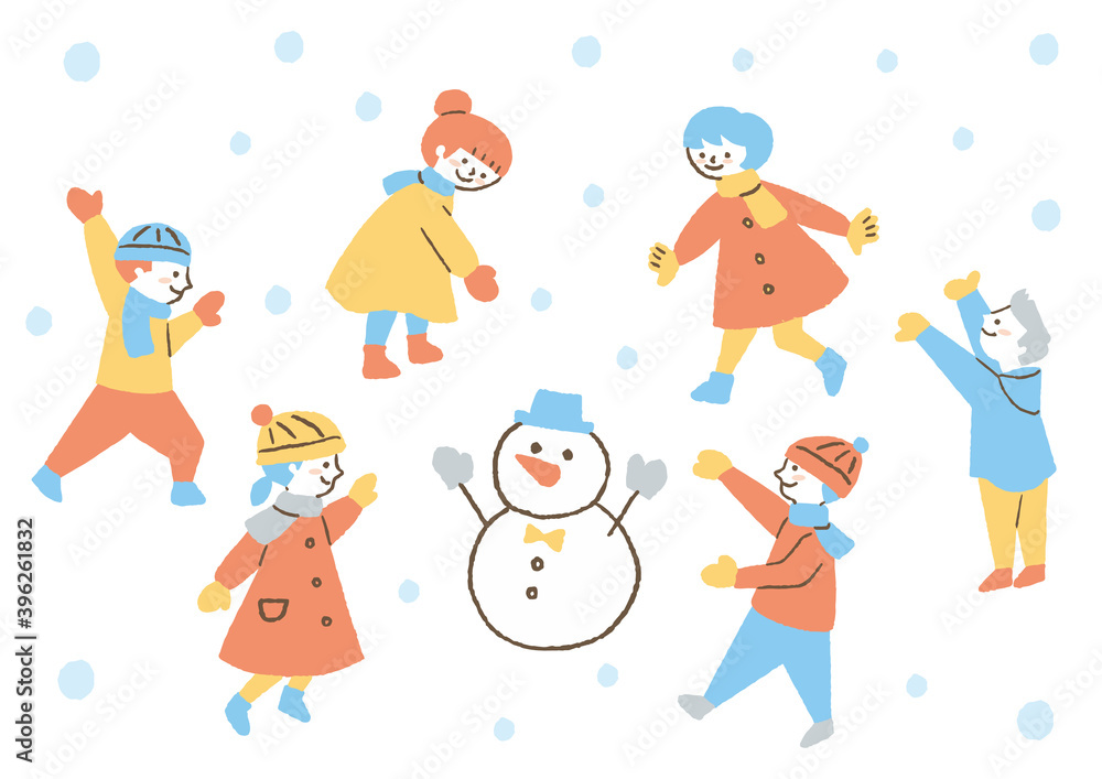 雪で遊ぶ子ども1