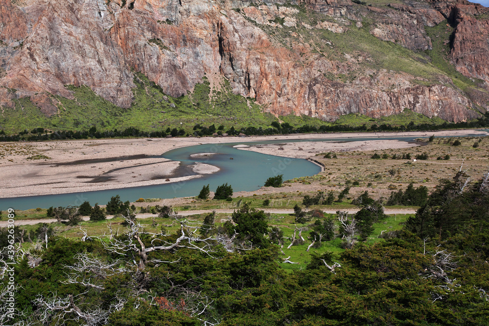 The river close Fitz Roy, El Chalten, Patagonia, Argentina