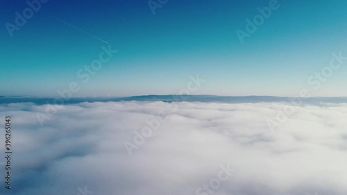 clouds in the sky, aerial drone footage