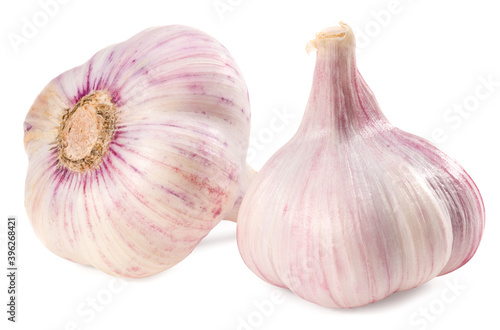 garlic isolated on white background. full depth of field