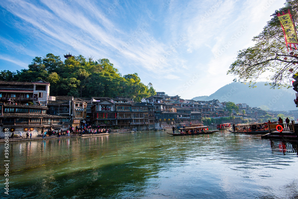 Beautiful landscape of Hunan Xiangxi Fenghuang Ancient City