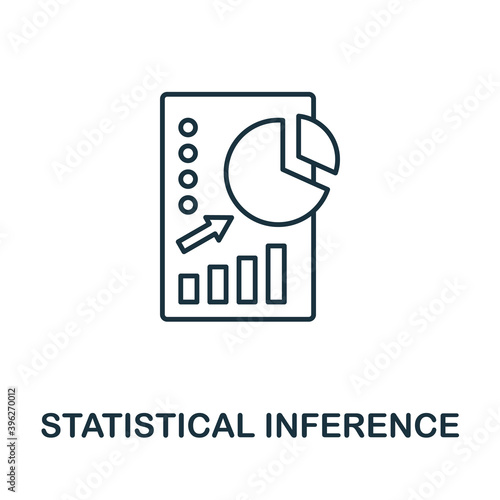 Statistical Inference icon. Line style element from business intelligence collection. Thin Statistical Inference icon for templates, infographics and more