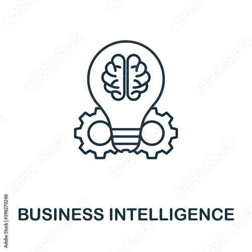 Business Intelligence icon. Line style element from business intelligence collection. Thin Business Intelligence icon for templates, infographics and more