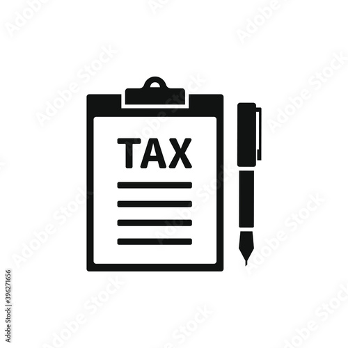 Tax form icon design isolated on white background. vector illustration