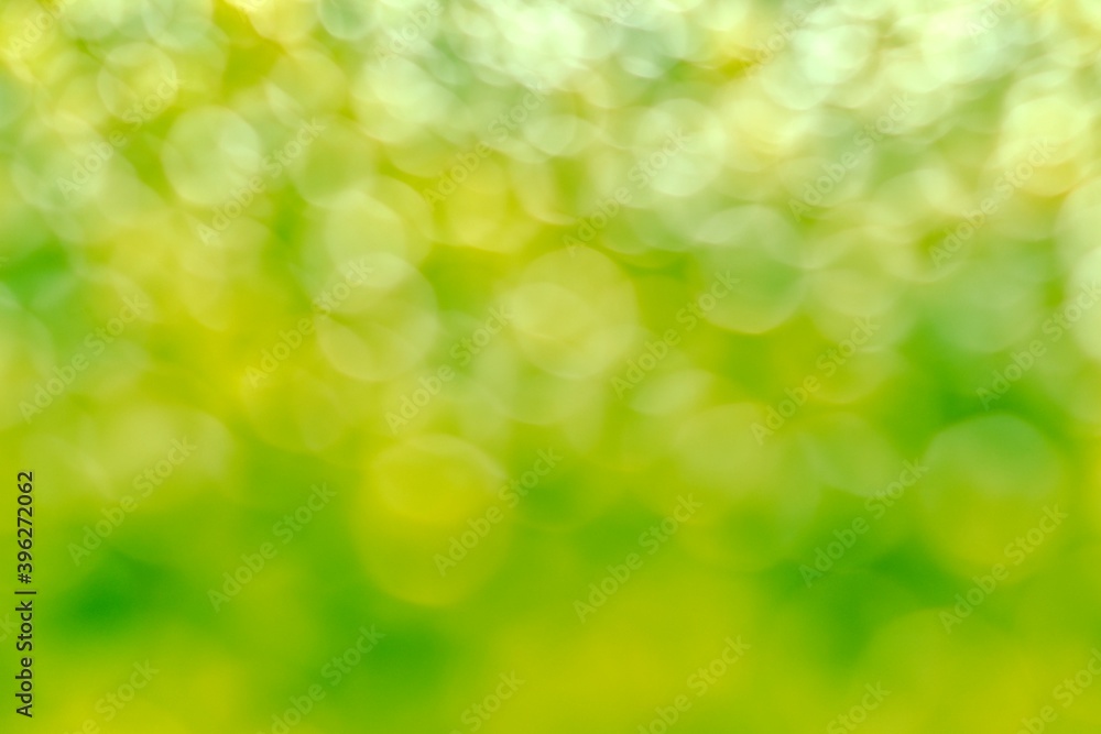 Obraz premium Herbal sunny abstract airy blurred background. Lots of translucent bokeh circles.