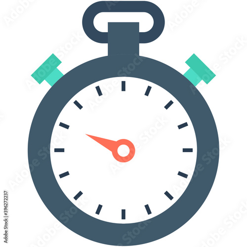 
Chronometer Flat Vector Icon 
