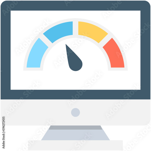 
Speed Test Flat Vector Icon
