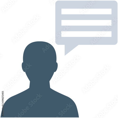 
Speaking Flat Vector Icon
