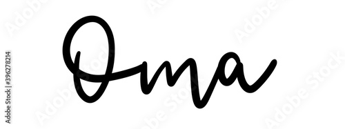 Konstfotografi Oma handlettering calligraphy handwritten font schriftzug