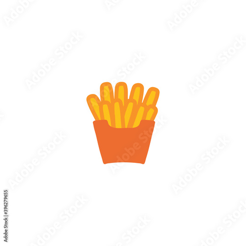 Obraz na płótnie French Fries vector isolated icon illustration. French Fries icon
