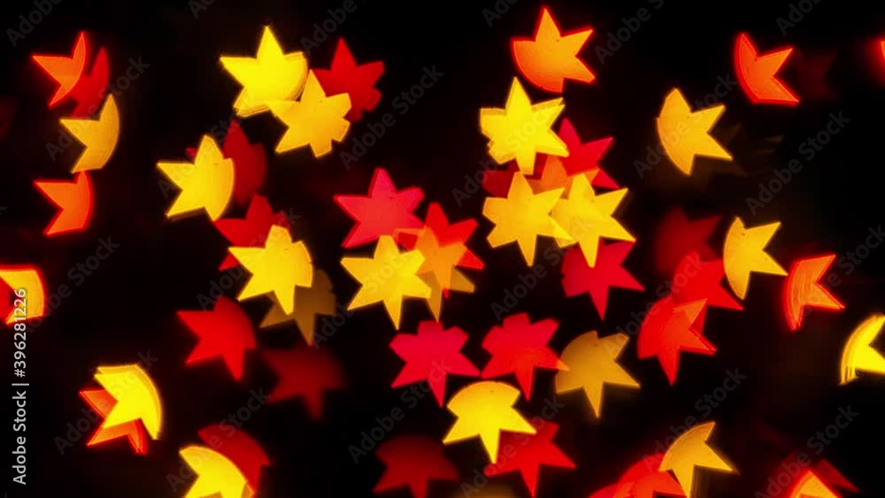 Flickering festive star shaped lights background Flickering festive star shaped lights background