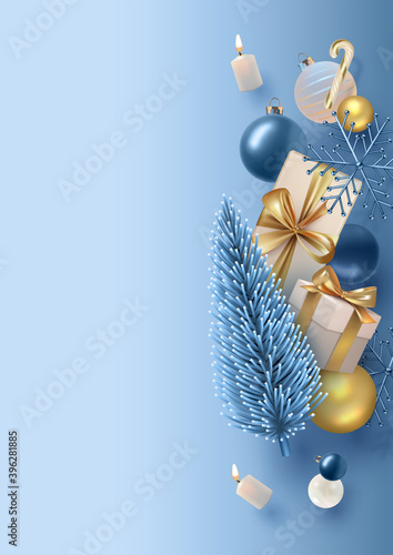 Christmas and New Year background
