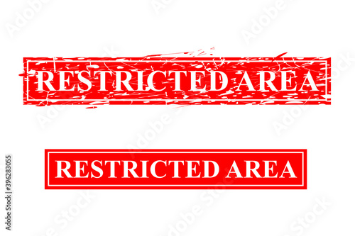 Vector Rusty 2 Rubber Stamp, Restricted Area