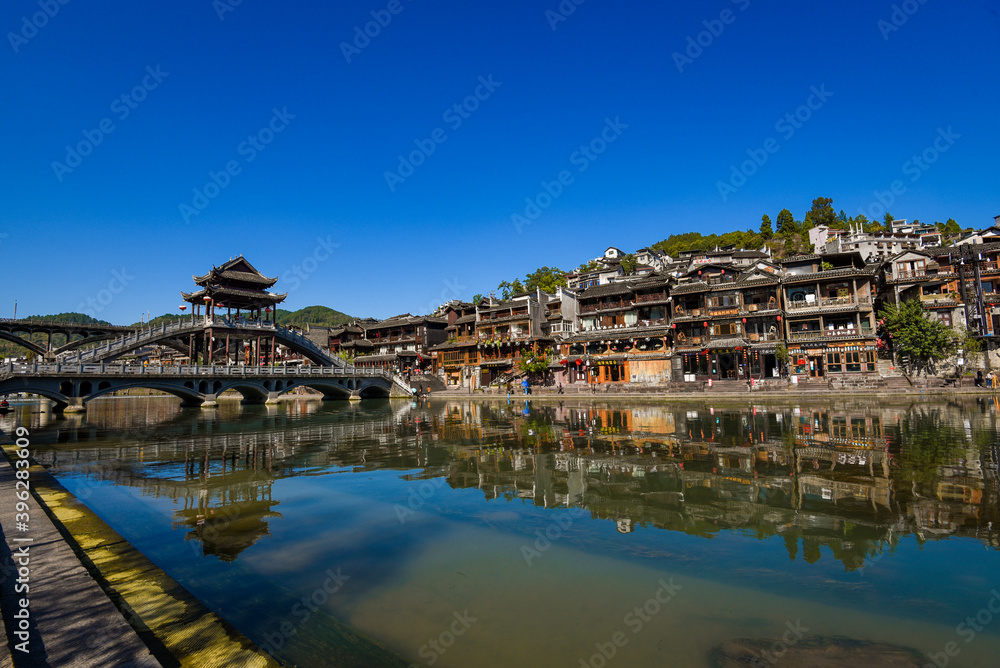 Beautiful scenery of Fenghuang ancient town Beautiful scenery of Fenghuang ancient town