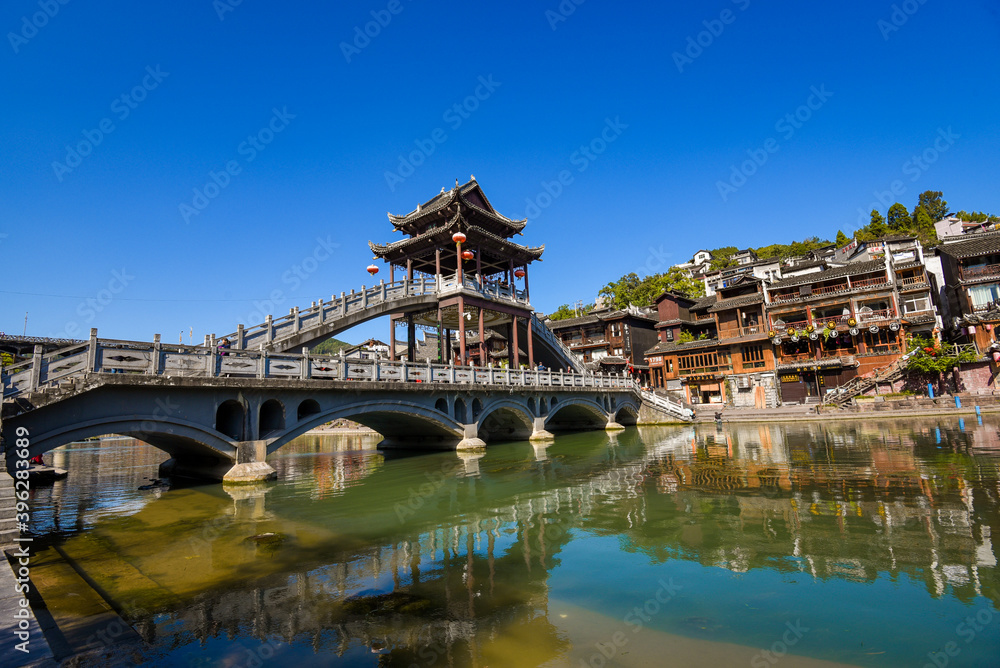 Beautiful scenery of Fenghuang ancient town Beautiful scenery of Fenghuang ancient town