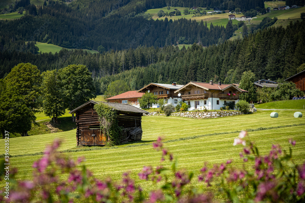 Shelter in Austria Alps Landscape Shelter in Austria Alps Landscape