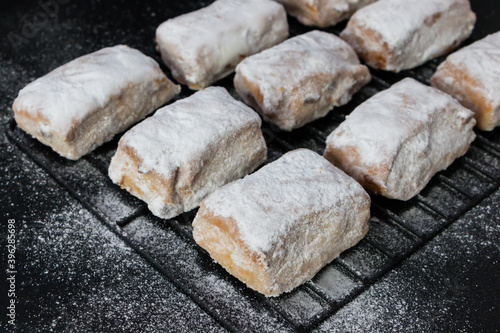 Artisan sweets in a wood oven "Danielitos" typical of Granada