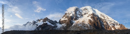 mount Salkantay or Salcantay evening panorama Peru