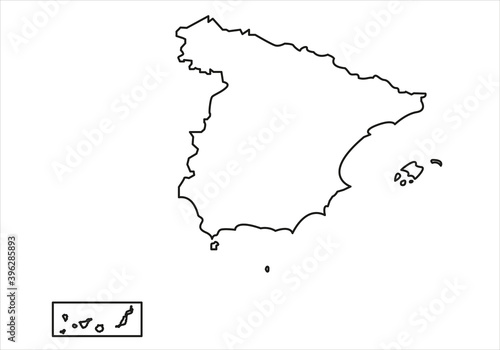 Territorios de España sobre fondo blanco