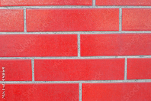 Red brick wall. brick texture. Brick layout