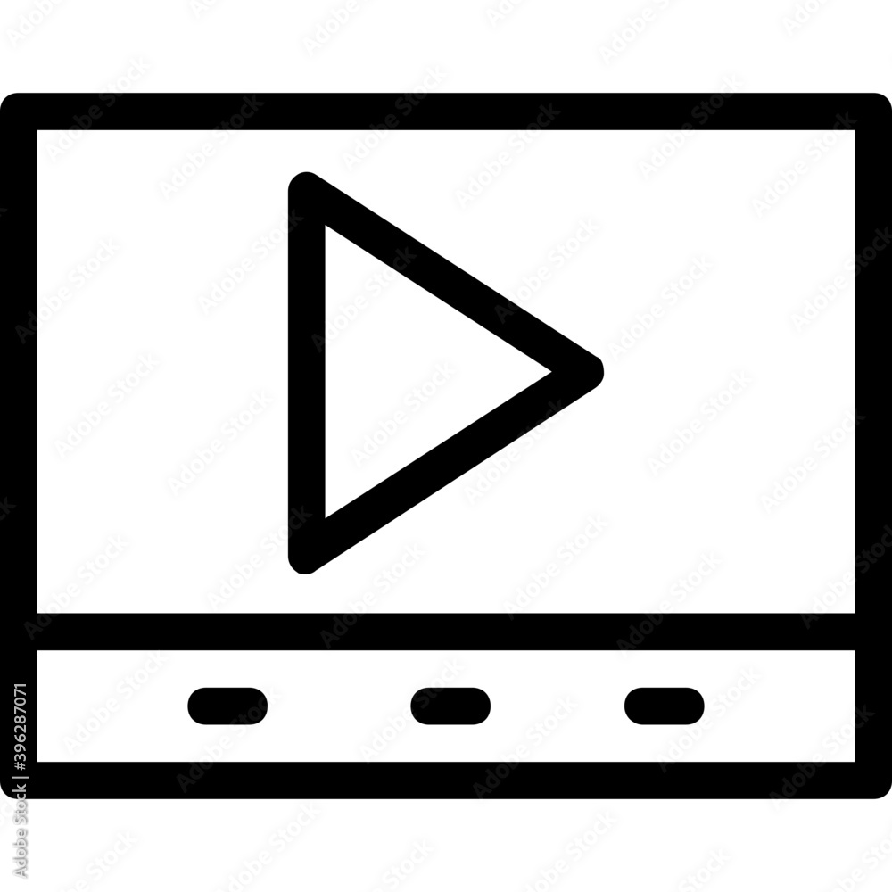 Media Player Vector Line Icon
Media Player Vector Line Icon