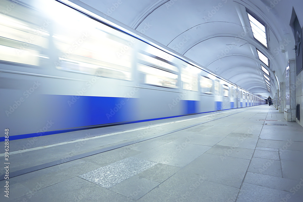 wagon train subway movement, transportation concept abstract background without people