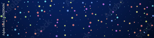 Festive shapely confetti. Celebration stars. Color