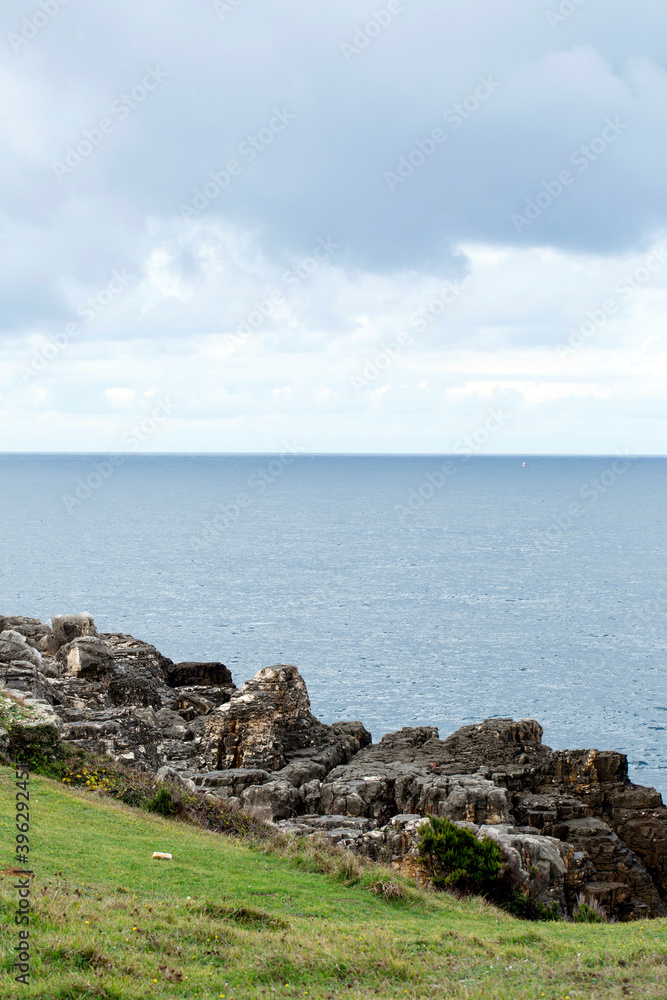 sea, clouds and rocks. landscape sea, clouds and rocks. landscape