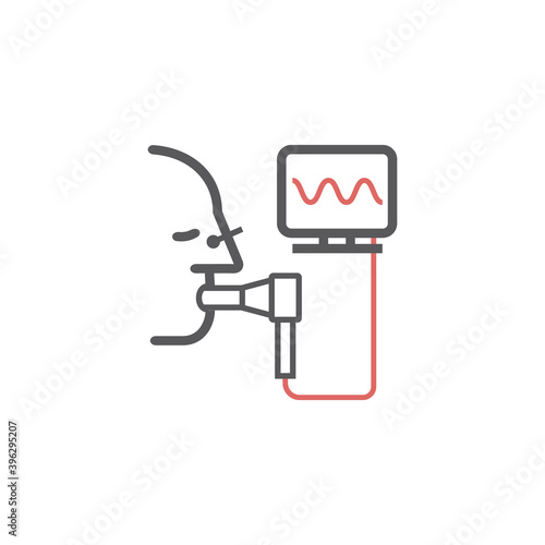Spirometry line Icon. Vector signs for web graphics.