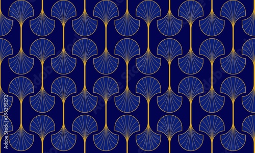 seamless pattern with blue flowers