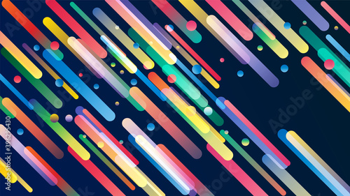 Abstract background of gradient stripes and circles
